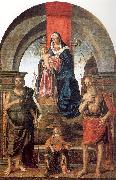 Palmezzano, Marco Virgin and Child Enthroned between Saints John the Baptist and Jerome oil painting artist